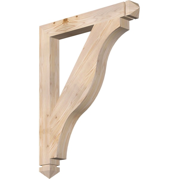 Ekena Millwork Funston Arts & Crafts Smooth Bracket, Douglas Fir, 3 1/2"W x 30"D x 38"H BKT04X30X38FST03SDF - main